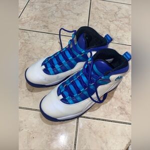 Kids Nike Air Jordan Retro 10 Charlotte Hornets Blue Lagoon Sz 5.5